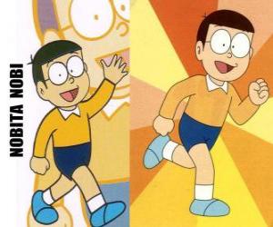 Puzzle Nobita Nobi Doraemon birlikte macera karakterdir